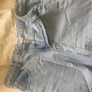 Princess Polly light wash shorts